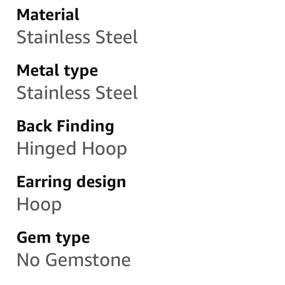 Stainless Steel Twisted Hoop Earrings NWT - Picture 2 of 5